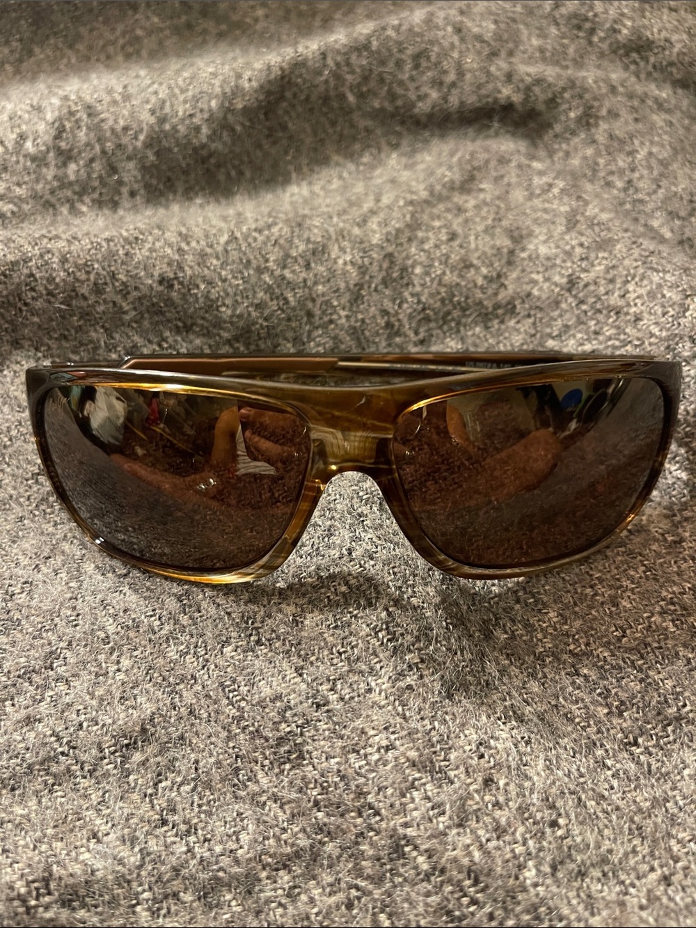 Maui Jim Men's Tortoise Brown Shield Swim Sunglasses
